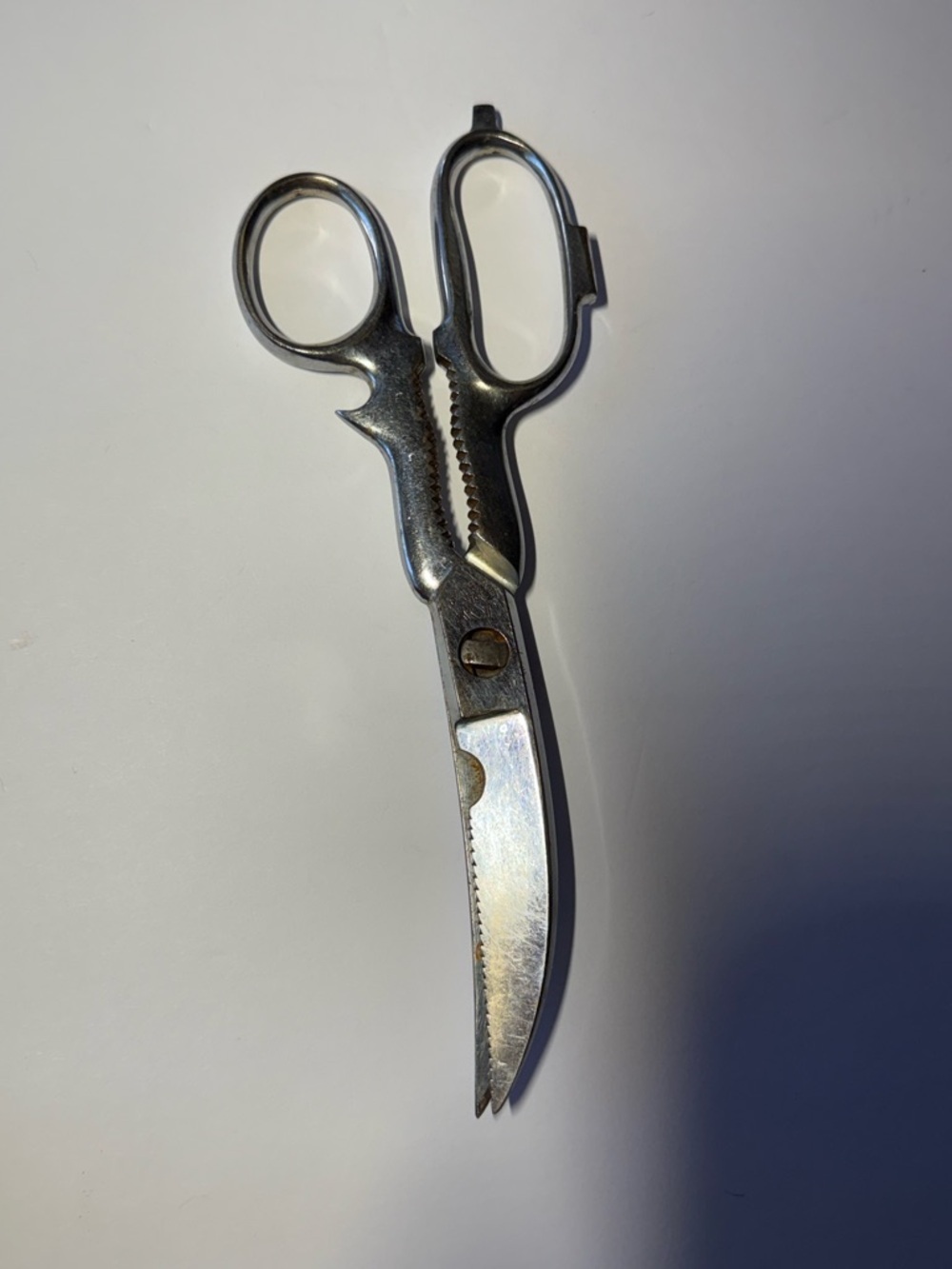 Vintage Silver-Tone Kitchen Scissors and Teaspoons Set - Silver - Picture 9 of 13